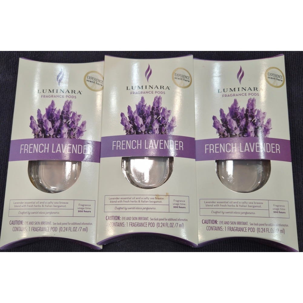 Luminara Fragrance Pods French Lavender Set/3 for Diffusing Candles 10014504